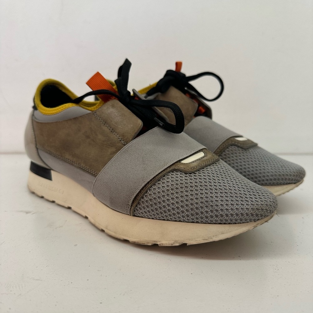 Balenciaga Gray and Tan Sneakers Lightweight Modern Design